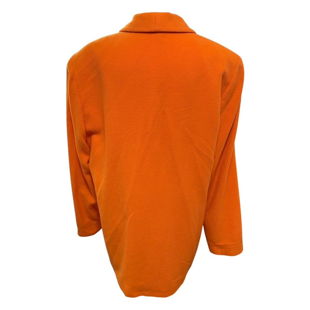 Jax Canada Orange Wool Cashmere Blend Shawl Collar Blazer Size 10 Jackets - Picture 9 of 13